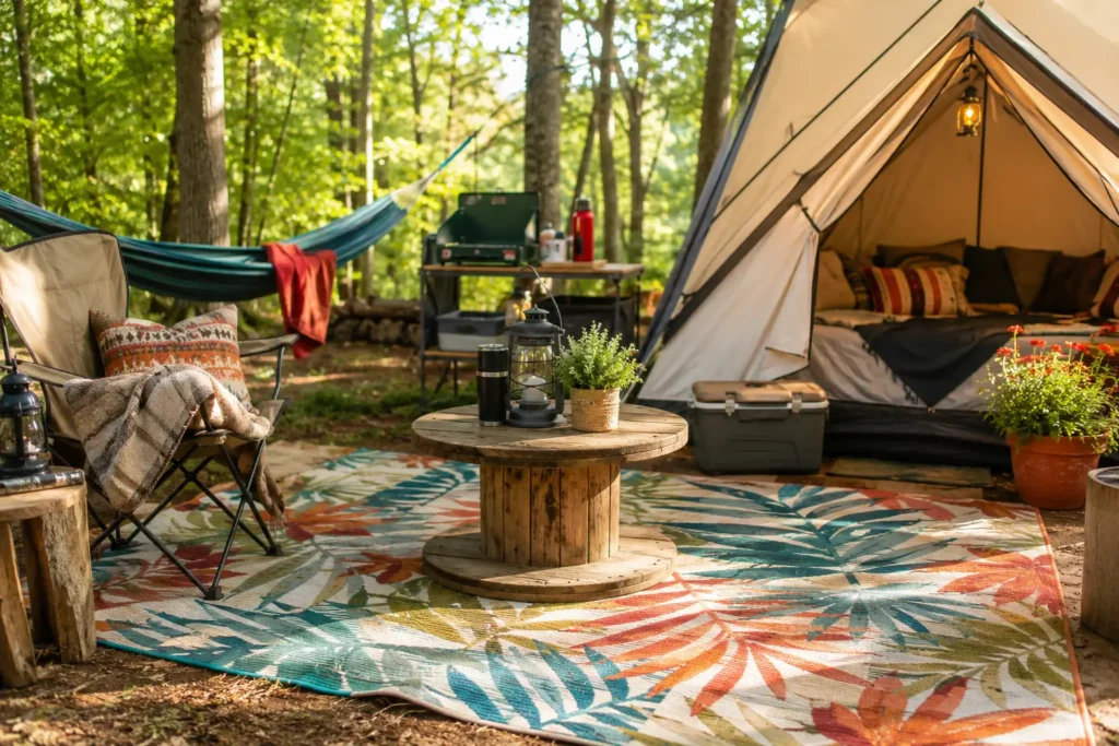 A Colorful Outdoor Rug Under Your Feet