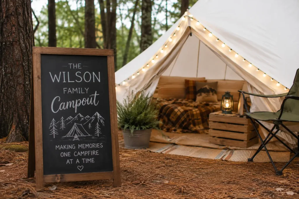 A Personalized Chalkboard Sign
