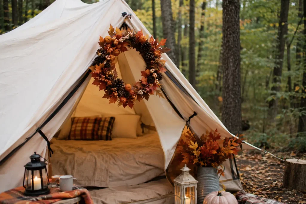A Seasonal Wreath at Your Tent Entrance