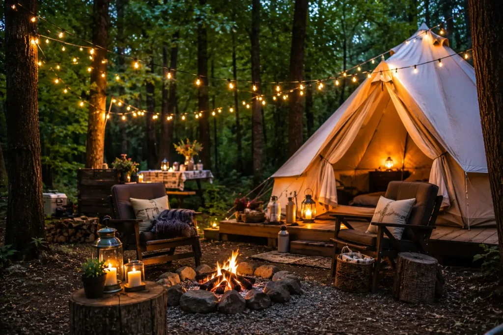 Best Seasonal Campsite Decorating Ideas Starting With Fairy Lights
