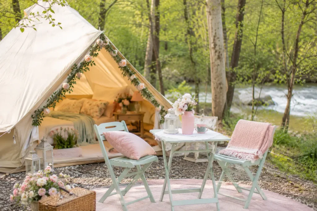 Spring Camping Soft Pastel Color Scheme