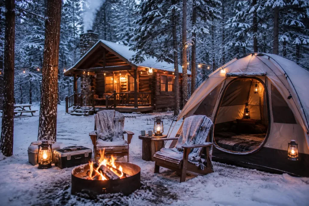 Winter Camping The Cozy Cabin Experience