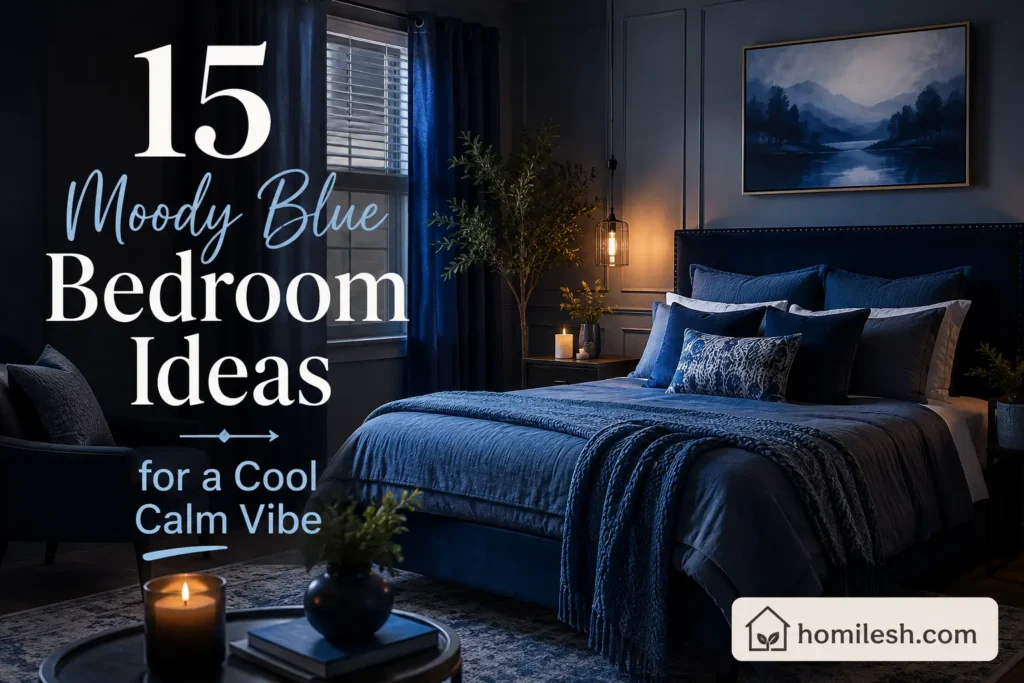 moody blue bedroom ideas cool calm vibe