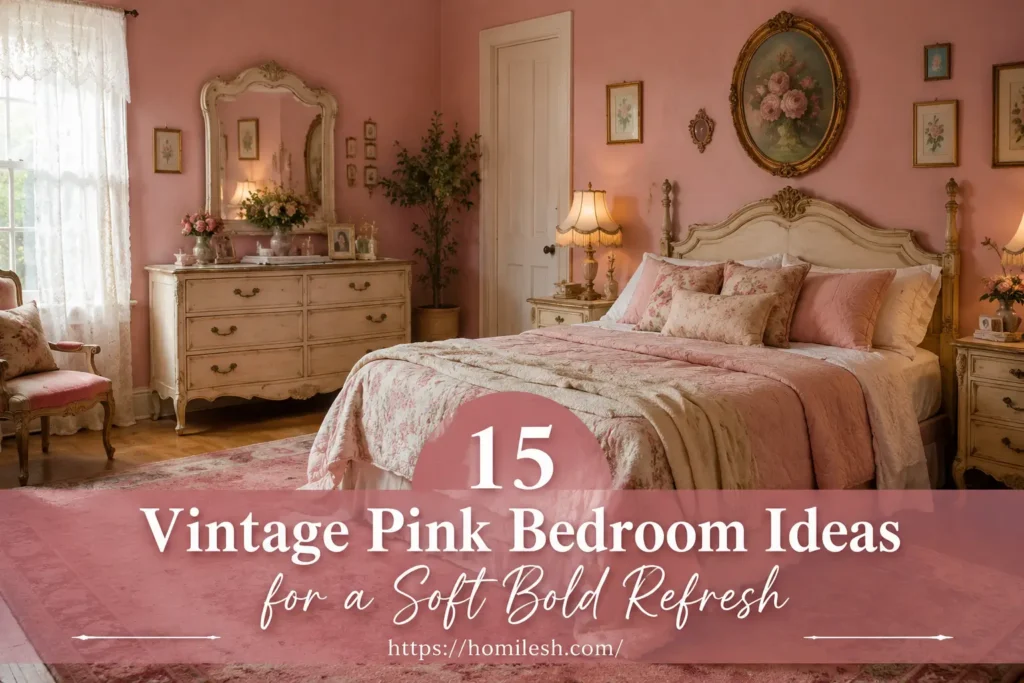 15 Vintage Pink Bedroom Ideas
